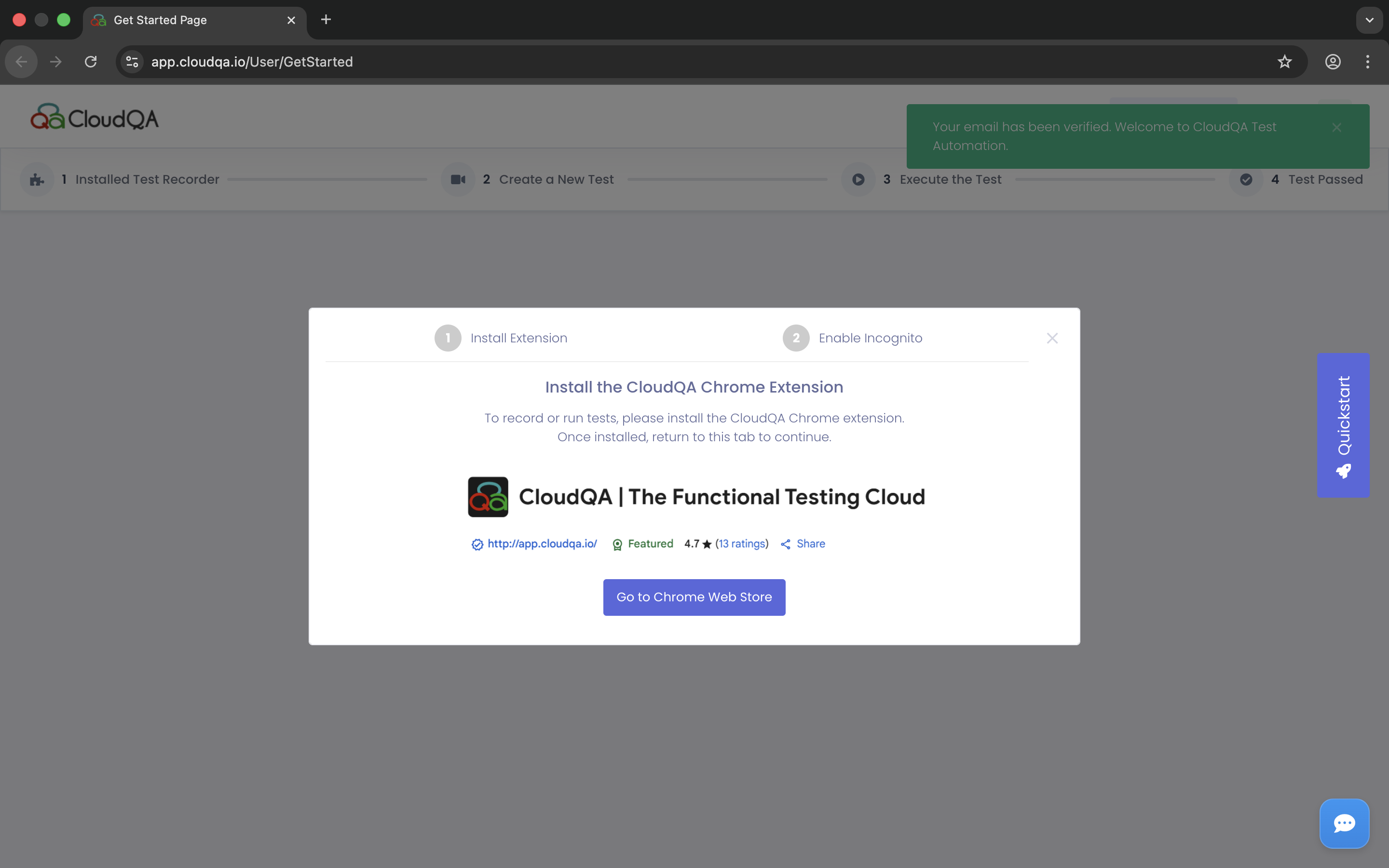 Install Extension Screenshot